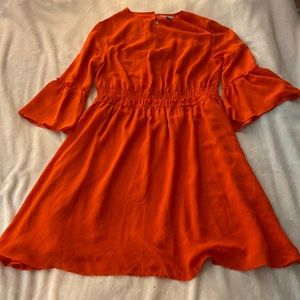 H&M orange long sleeve dress